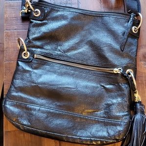 The Sak crossbody black leather bag